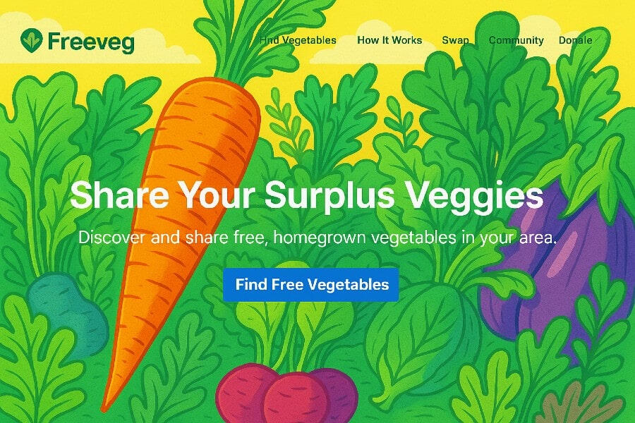 Free Veg Landing Page
