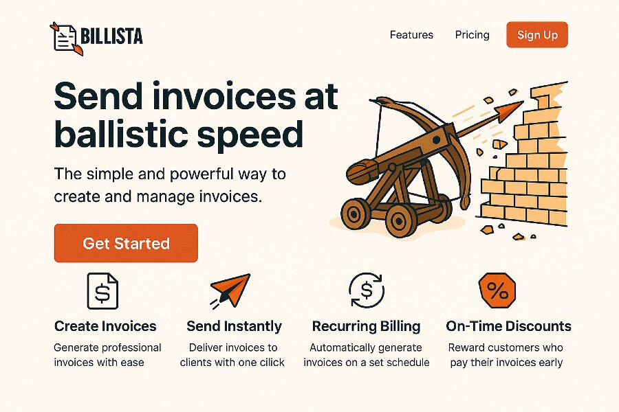 Billista Landing Page
