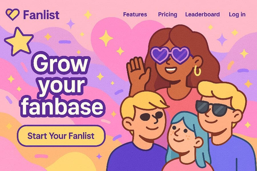 Fan List Landing Page