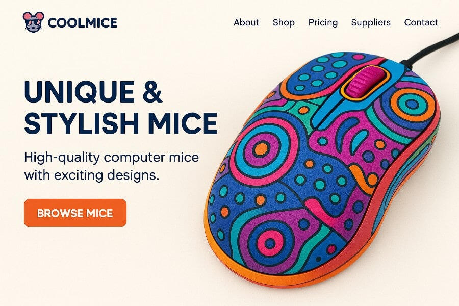 Cool Mice Landing Page